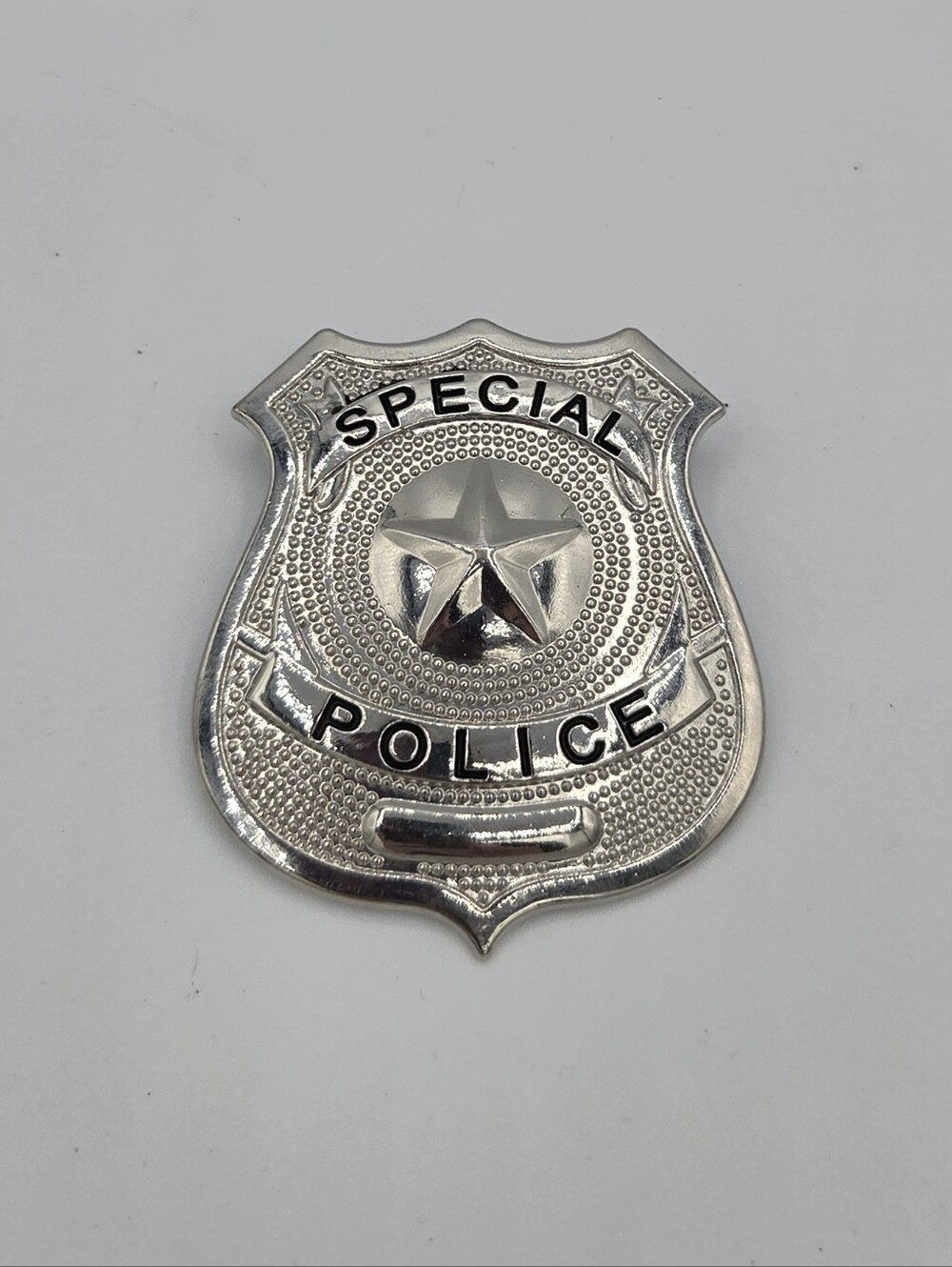 Police Special Police Silver Tone Mini Badge Clip On - Dress Up